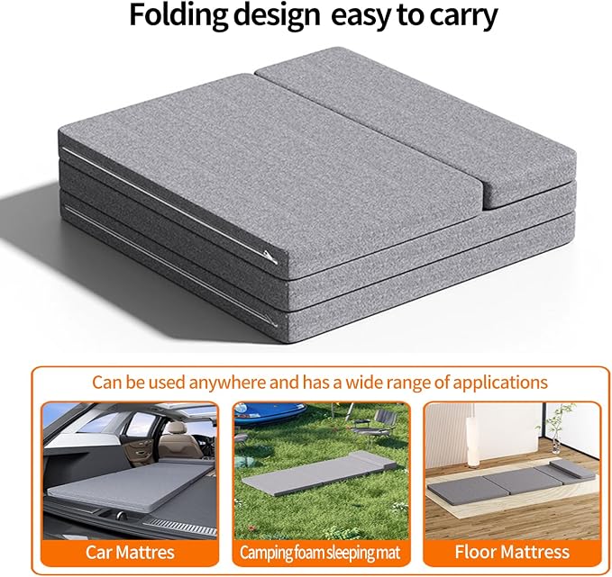 HJAHHSM Memory Foam Floor Mattress Bed Sleeping Portable Pad Foldable