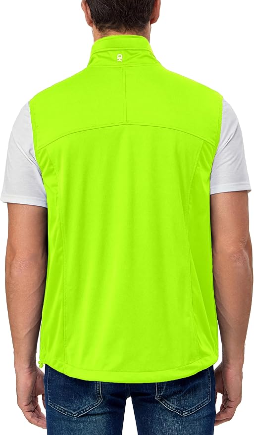 Little Donkey Andy Men's Lightweight Softshell Vest, Windproof Sleeveless Jacket for Running, Hiking, Cycling, Golf