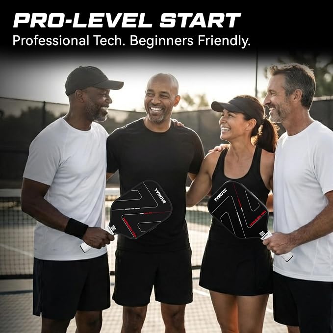 Pickleball Paddles | USAPA Approved | Raw Carbon Fiber Face | Max Control & Effortless Power | 16MM Core Anti-Shock | Intermediates to Pros