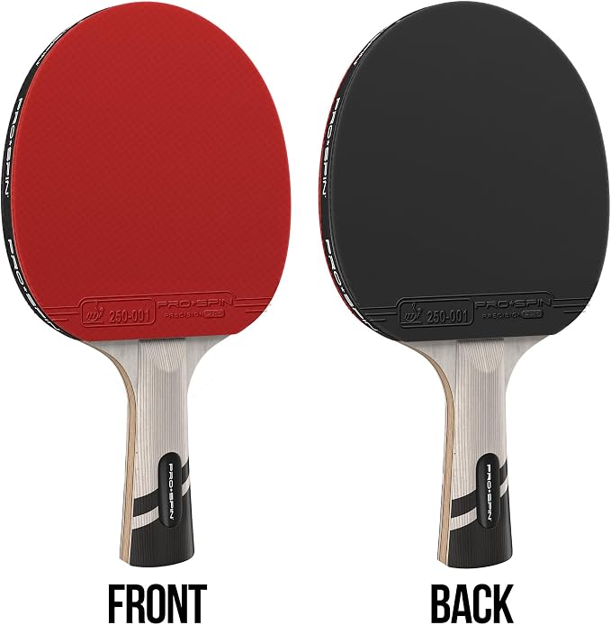 PRO-SPIN Ping Pong Paddles – ITTF Approved Professional Table Tennis Rackets with Carbon Fiber for Superior Control | 7-Ply Blade, Premium Rubber, 2.0mm Sponge