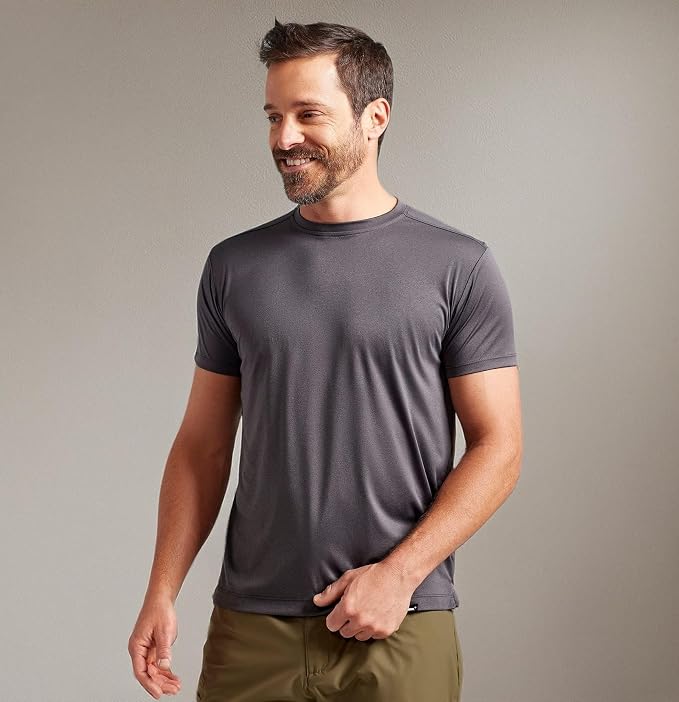 TRUEWERK Men's UPF 50+ Sun Protection Shirt - B1 Short Sleeve Work Tee, Moisture Wicking, Lightweight