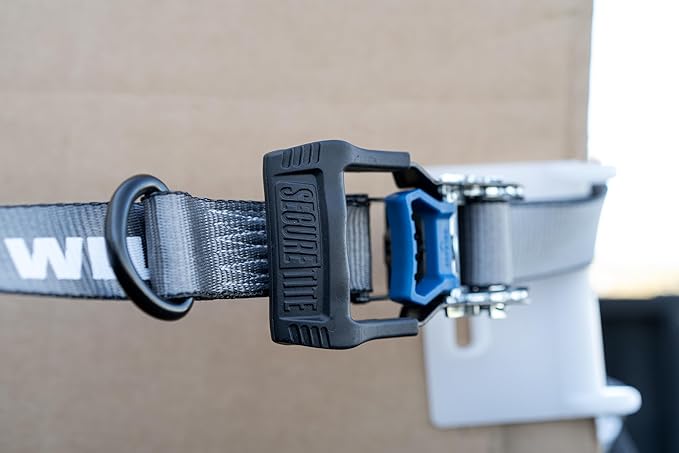 Secure Tite 1-1/2” x 20’ Tie Down Ratchet Straps, Ratchet Tie Down Straps, Double J-Hook, 1667 lbs Working Load Limit, 5000 lbs Break Strength, 4-Pack