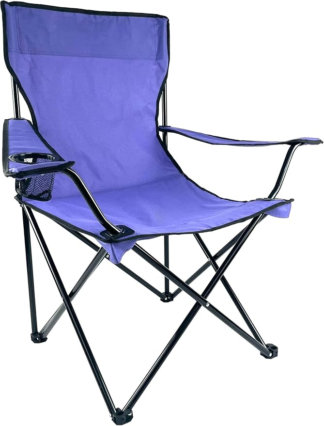 Folding Portable Outdoor Camping Chair[Large] (Purple)