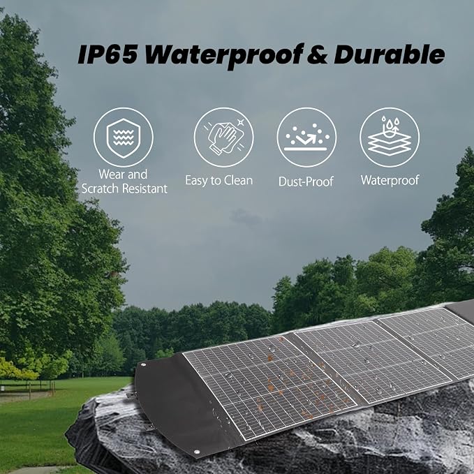 400W Portable Solar Panel for Most Power Stations, Foldable & Lightweight Solar Suitcase with Kickstands, 40V MC4 & Multi-Output for Solar Generators, RVs, Camping, and Outdoor Use