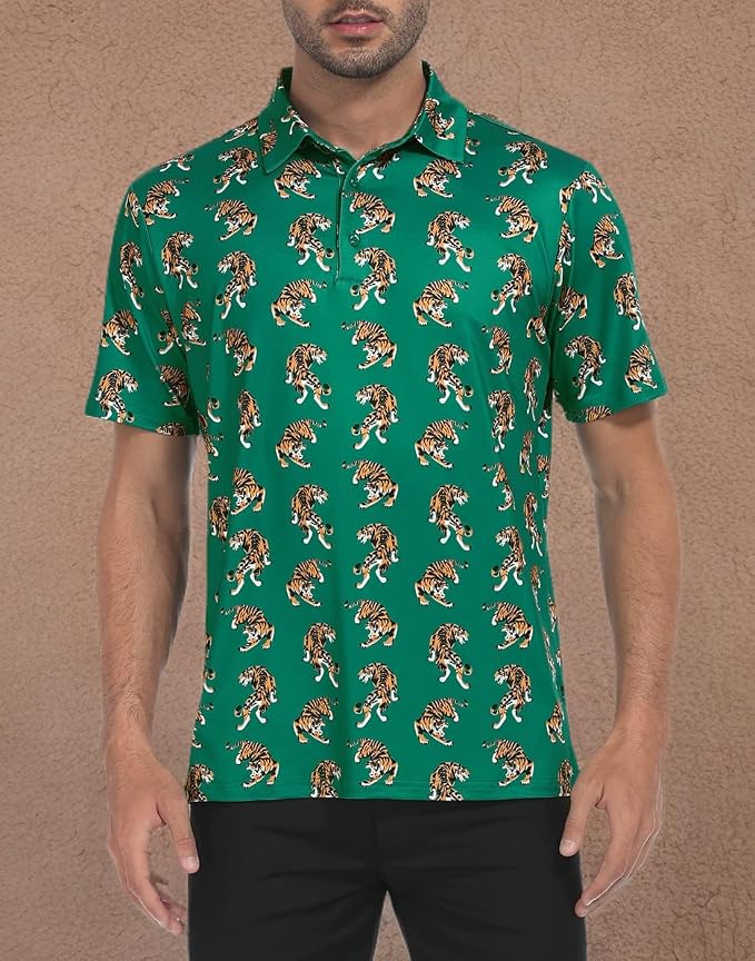 LRD Golf Shirts for Men UPF 50 Moisture Wicking Short Sleeve Polo Shirt