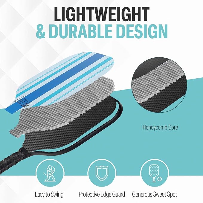 Palms-O-Aces Carbon Fiber Pickleball Paddle – USAPA Approved 16mm T700 Graphite Paddle with Textured Spin Surface | Lightweight Carbon Fiber Pickleball Paddles & Racket | Includes Paddle Cover