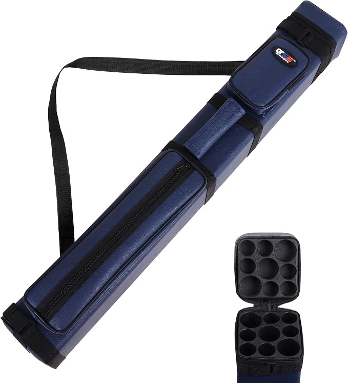 GSE Games & Sports Expert 3x6 Hard Pool Cue Case, Billiard Stick Carrying Bag for 3 Sticks, Holds 3 Butts and 6 Shafts (Several Colors Available)