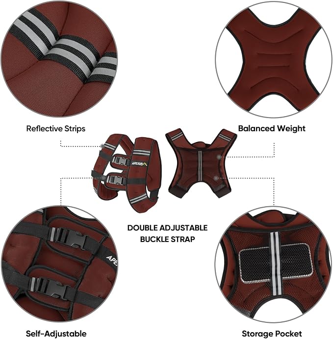 APEXUP Weighted Vest Men Women, Weight Vest for Women Workout Equipment for Strength Training Running