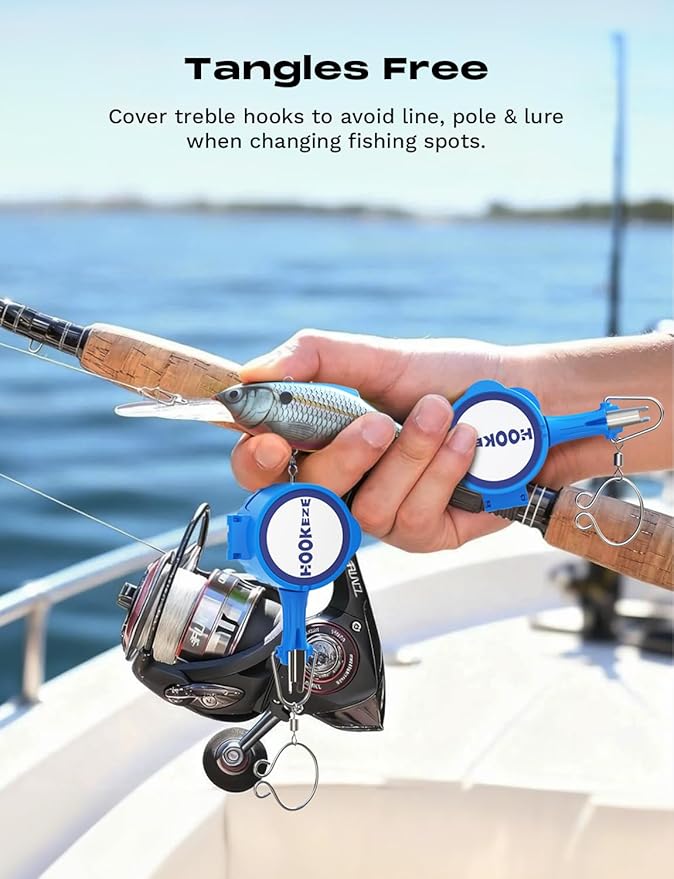 HOOK-EZE 4-in-1 Fishing Knot Tying Tool, Treble Hook Covers Keeps Lures Safe,HOOK-EZE FG Knot Tying Tool, GT Knot Assist for Braid to Leader Connection