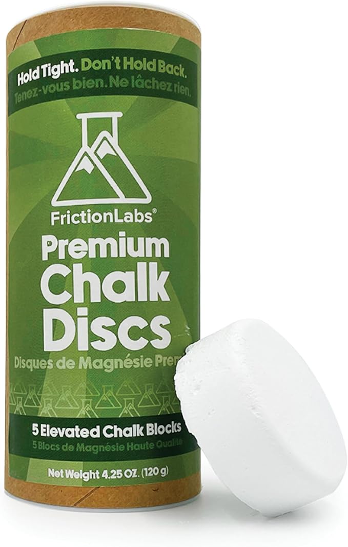 Friction Labs Bundle - Includes 2.2 oz Magic Pro Chalk Ball + 5 Individual Gym Chalk Discs - Ideal for Rock Climbing, Bouldering, Weightlifting, Gymnastics, and Indoor or Outdoor Training