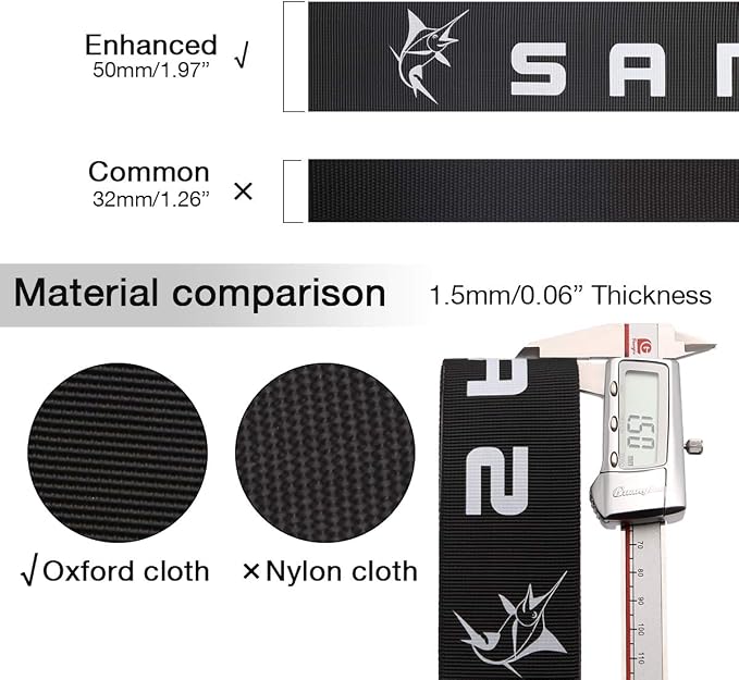 SANLIKE Fishing Belt Fight Belt Adjustable Aluminum Waist Fighting Belt Rod Holder Stand-up Fishing Belt
