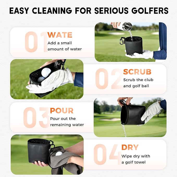 Tecoom Magnetic Golf Towel, Premium Ultra Absorbent Waffle Microfiber, Double-Stitched Edging, Strong Magnet for Golf Carts, Bags and Clubs, 18"x18" Portable Golf Accessories, Gift for Men Women