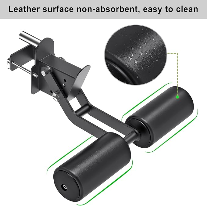 Nordic Hamstring Curl Attachment, Dip Bar, Belt Squat & Safety Spotter Arms for 2"x2" & 3"x3" Power Racks, Home Gym Strength Training Accessories
