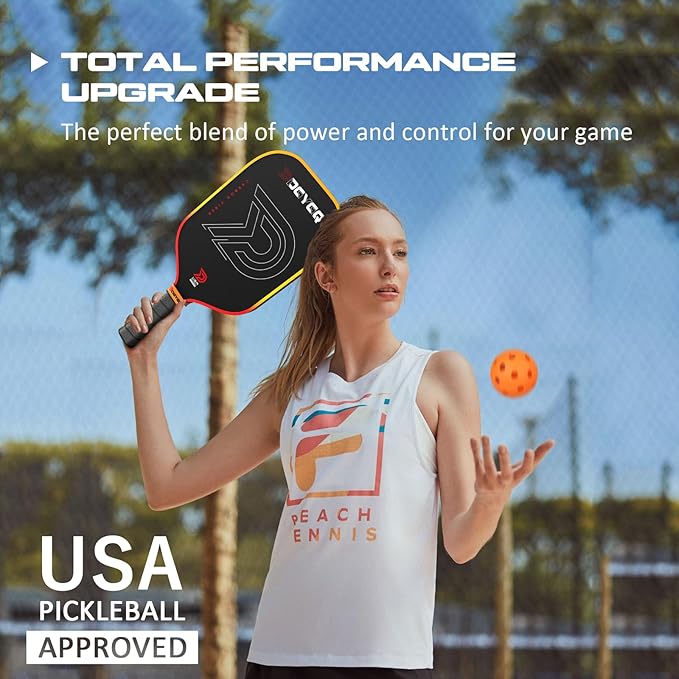 DGYGQ Pickleball Paddles with Polypropylene Honeycomb Core, T700SC Power Carbon Fiber Pickleball Paddle, Increased Power for Ultimate Spin & Consistency
