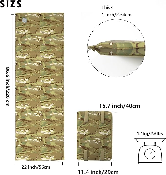 Akmax.cn MT Military Army Alice Embedded Air Self-Inflating Camp Mat
