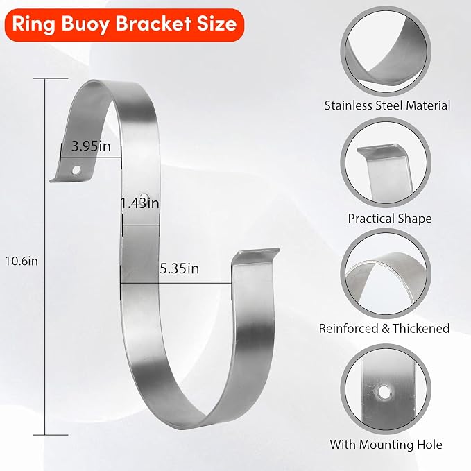 Life Ring 23"/28" Boat Safety Throw Buoy with Reflective Tape & Grab Lines - Orange Life Rings for Boats,Includes Water Floating Saving Rope