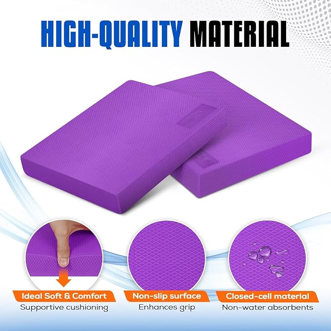 Yes4All 2-in-1 Professional Wooden Balance Boards & Slant Board + Balance Pad