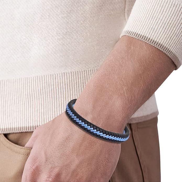 Men's Braided Genuine Leather Cord Bracelet