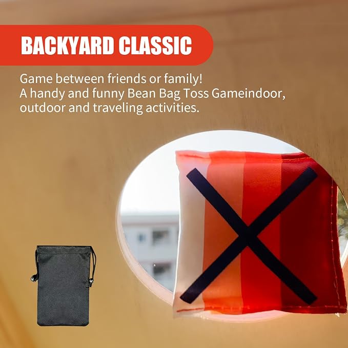 Portable 2 ft x 1 ft Cornhole Game Set with 8 Bean Bags and 1Carry Bag Excellent for Indoor & Outdoor Play – Fun Filled Cornhole Sets