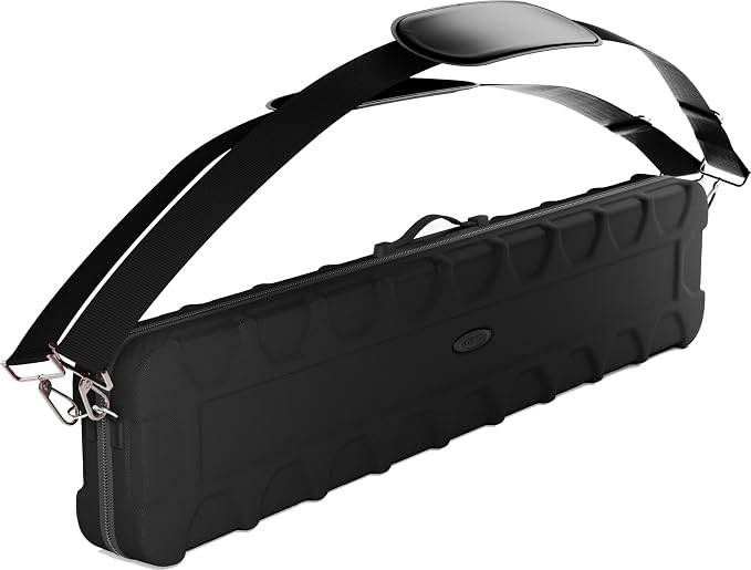 Casemaster Parallax 4x4 Billiard Cue Case, Holds 4 Butts and 4 Shafts, Foam-Padded Interior, 600D Oxford Fabric, Backpack Straps, Black