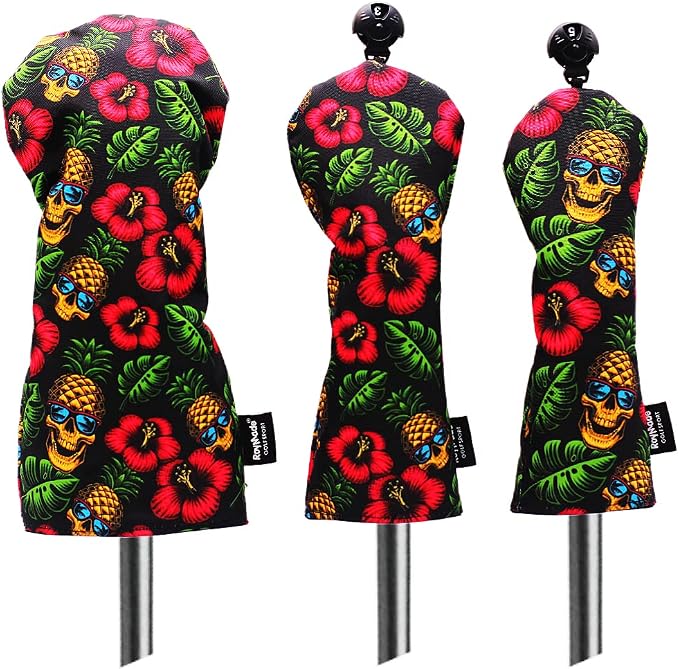 Golf Club Head Covers 3 Pack Waterproof Cloth Head Covers for Driver/Fairway Wood/Hybrid Fit All Golf Clubs Headcover #1#3#5 for All Brands