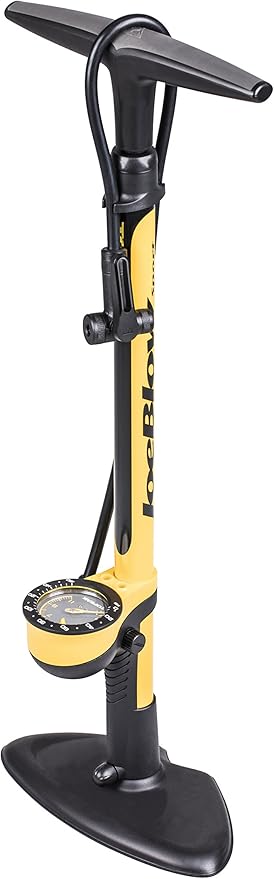 Topeak JoeBlow Sport III High-Pressure Bike Floor Pump – 160 PSI, Durable Steel Barrel, 3” Analog Gauge, TwinHead DX5 Pump Head, Long Hose, Ergonomic Handle, Fits Presta, Schrader, & Dunlop Valves | floor-bike-pumps