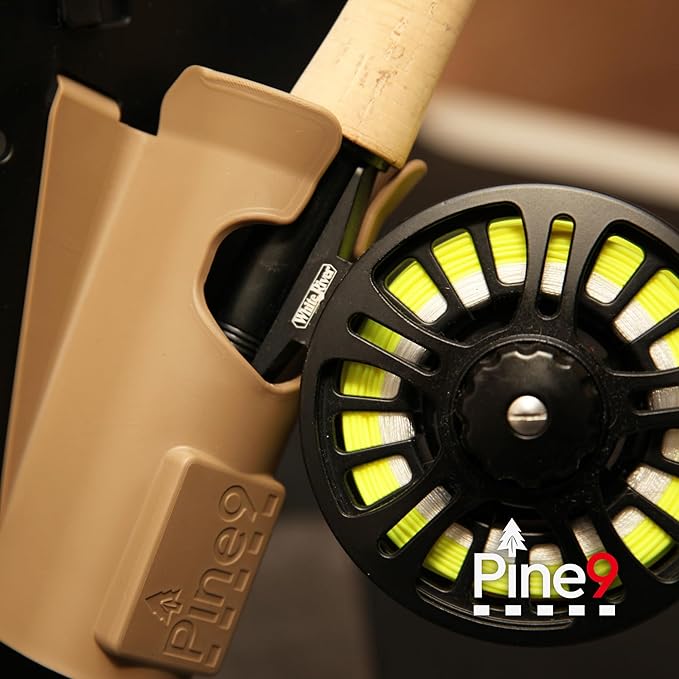 Ambie Fishing Rod Hip Holster - Patented Ambidextrous Quick-Draw Fishing Pole Holder, Made in USA - Spinning, Baitcaster & Centerpin Reels - Fits Any 1.5" Belt