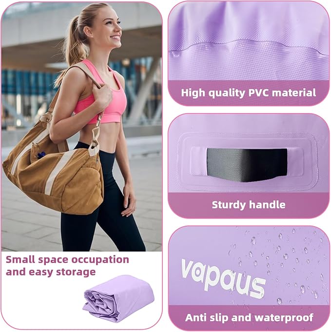 Vapaus Gymnastics Air Barrel Inflatable Tumbling Roller Mat Back Handspring Trainer Air Roller Tumbler Octagon Barrel Gymnastics Equipment for Tumble Track Cheerleading Yoga Training Durable AntiSlip Double Seal Without Pump