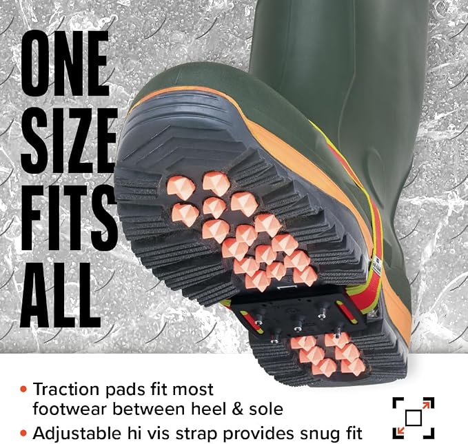 K1 Mid-Sole Intrinsic Ice Cleats for Men & Women - Rotatable Non-Sparking Traction Aids for Winter Snow - High Profile