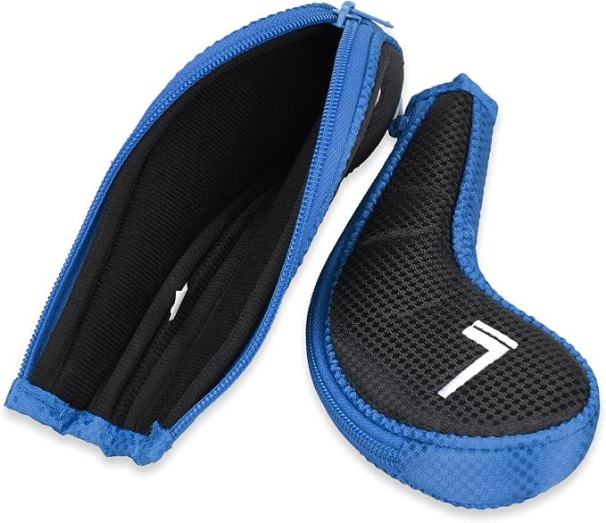 11pcs/Set Golf Club Sock Iron Head Covers Headcover with No. on Both Sides Suitable for Right and Left Handed Golfer Zipper Closure