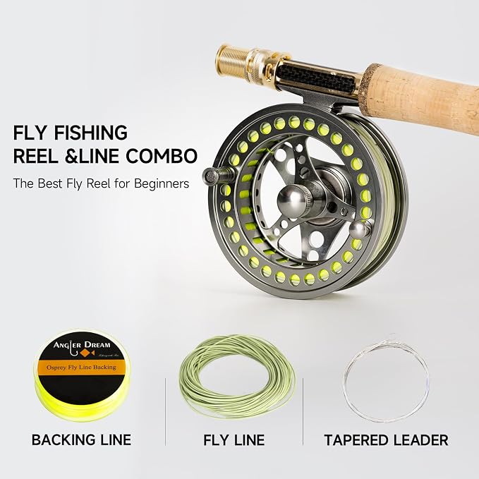EX-ALC Fly Reel 3/4 5/6 7/8 9/10WT CNC Machined Large Arbor Aluminum Fly Fishing Reels Silver/Gunsmoke Fly Reels