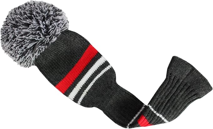 Scott Edward Golf Club Head Covers Set of 4, Acrylic Yarn Double-Layers Knitted, with Rotatable Number Tags