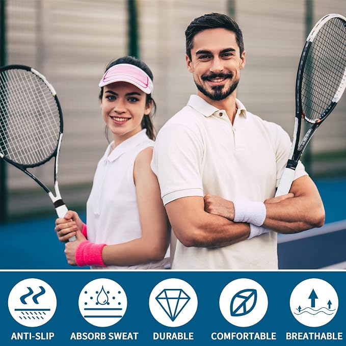 Pangda 100 Pieces Tennis Badminton Racket Overgrips Bulk Tennis Racket Grip Tape for Anti-Slip and Absorbent Grip