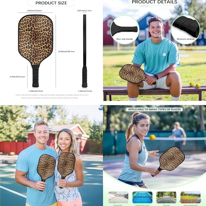 Pickleball Paddles Set 3PCS Pickleball Paddle Case Pickleball Racket Pickleball Bag Ideal for Beginners Gifts
