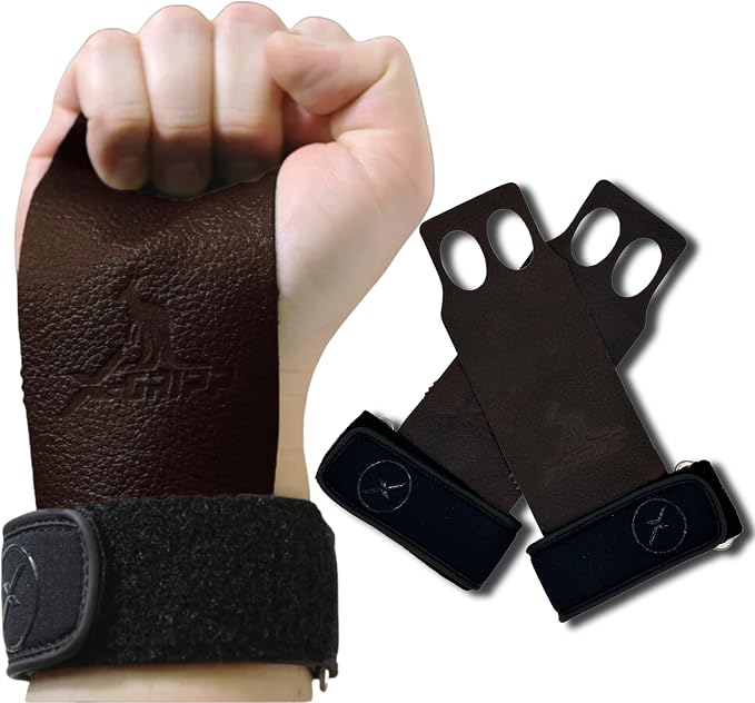 X-GRIPP: Kangaroo Leather Hand Grips for Weight Lifting, and Cross Training - Gymnastics, Grips for Men and Women for Muscle and Pull ups - Tactical Grips