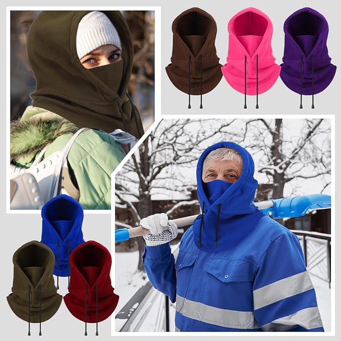 Liitrsh 12 Pcs Balaclava Windproof Winter Face Mask Warm Fleece Ski Mask Hat Fleece Winter Face Warmer Neck Warmer for Men Women Cold Weather Motorcycle Bike Cycling, 12 Colors