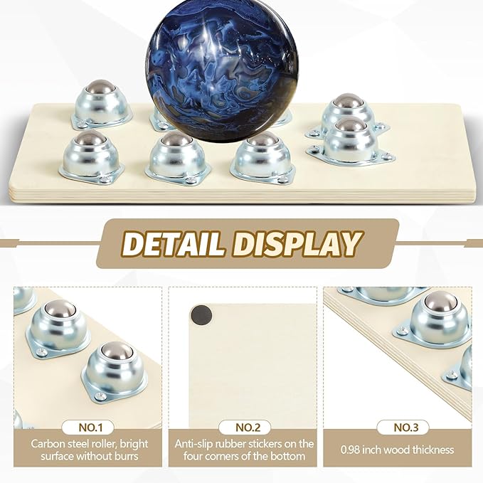 VioraWhite Bowling Ball Release Trainer Bowling Ball Motion Trainer Spinner 14 x 7.7 x 1 Inches Enhance Your Bowling Skills, Nice Your Hand and Release Position Game at Home Office Indoors