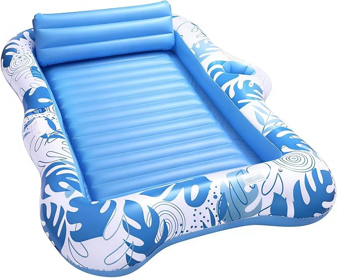 Inflatable Tanning Pool Lounger Float for 2 Person
