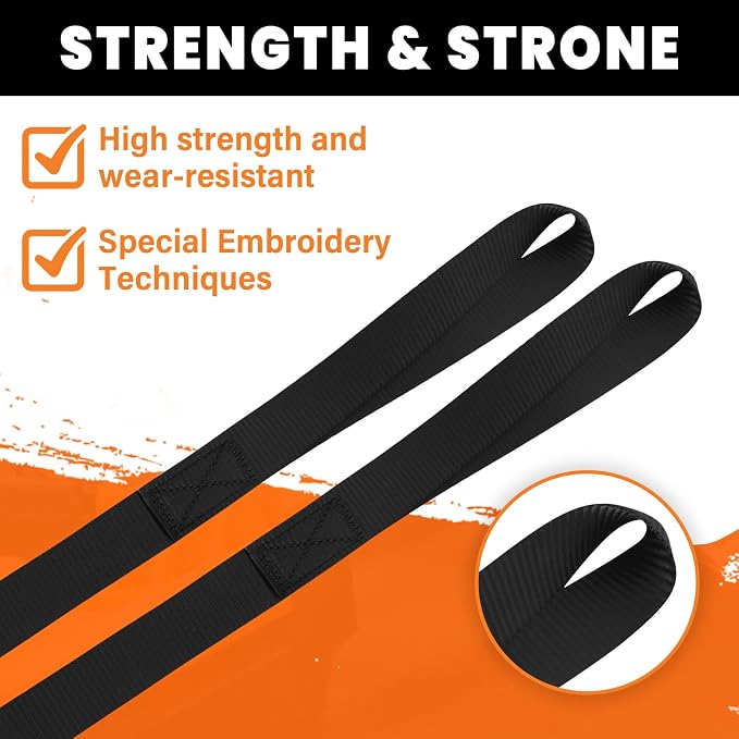 Self Retracting Ratchet Straps 1" x 10' (2-Pack) - Black Heavy Duty Tie Down Straps with Auto Retract, 1540lb Break Strength for Truck, Motorcycle, ATV, Cargo Trailer