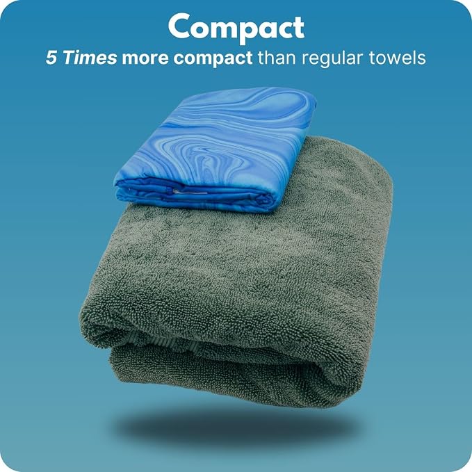 ECCOSOPHY Microfiber Beach Towel - Sand Free Towels are Quick Dry, Light Weight, Super Absorbent - Perfect Pool, Travel, Cruise, Camping Essentials - Oversized Extra Large for Adults 71x35 in