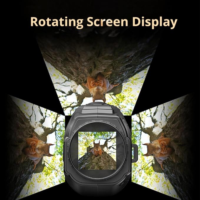 Yoidesu Night Vision Monocular, 4K 64MP Digital Infrared Monocular Telescope, 28X Digital Zoom HD High Powered Telescope for Wildlife Bird Watching Travel Camping