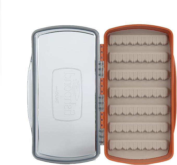 Tacky Pescador Fly Box- Medium- Clear- Burnt Orange