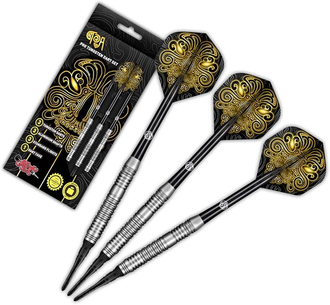 Shot! Darts Soft Tip TOA, 70% Tungsten Barrels, Center Weighted, Pro Throwing Darts for Maximum Aerodynamics Handcrafted Professional Dart Set and Flights Made in New Zealand, Plastic Tip Bar Darts