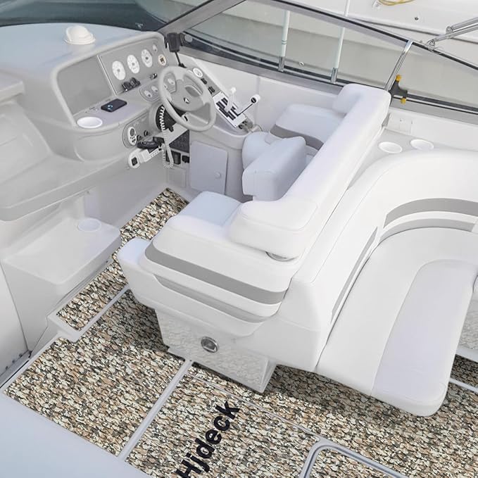 Hjdeck Boat Flooring EVA Foam Boat Decking Marine Carpet Non-Slip Decking Sheet Self-Adhesive Marine Flooring for Fishing Boat Kayak Yacht RV Swimming Pool Golf Cart 94.5"x23.6"/16.1"/11.8"