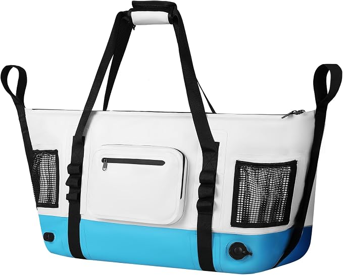 MORXPLOR Insulated Fish Cooler Kill Bag with Flat Bottom-26x18 31x14 40x16 50x18 60x20 70x25 Inches Waterproof Fishing tackle Kill Cooler Bag