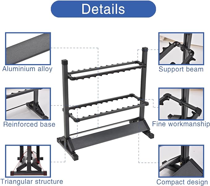 JOYWAVE Fishing Rod Holders,Aluminium Fishing Pole Holders,Portable Fishing Rod Rack,Holds Up to 24 Rods,Fishing Pole Vertical Ground Display Rack