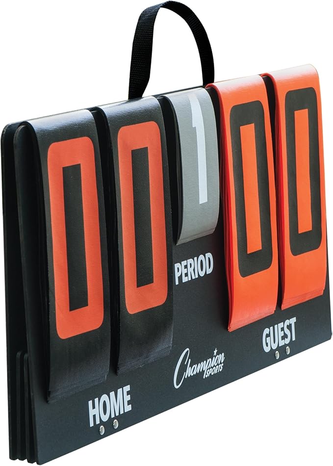 Champion Sports Deluxe Flip-A-Score Board/Timer, One Size, Bold Orange