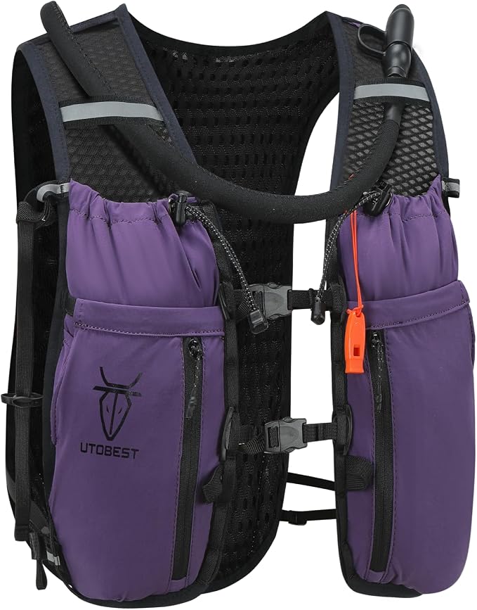 UTOBEST 10L Running Hydration Vest with 2L Bladder – Lightweight Trail Running Vest for Women & Men, Adjustable Marathon Backpack for Running