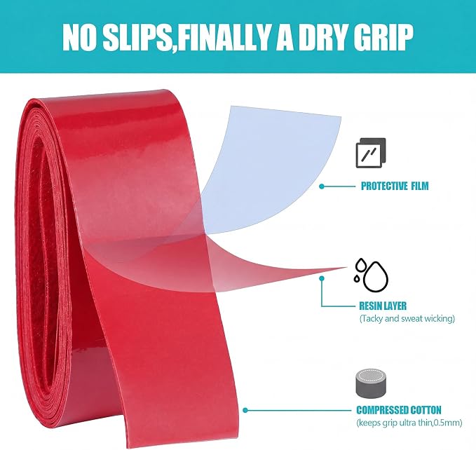 Pangda 100 Pieces Tennis Badminton Racket Overgrips Bulk Tennis Racket Grip Tape for Anti-Slip and Absorbent Grip