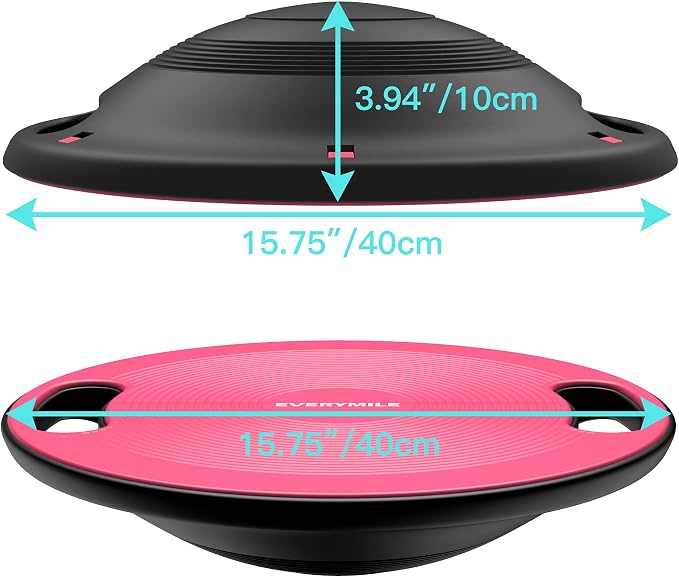 Wobble Balance Board, Exercise Balance Stability Trainer Portable Balance Board with Handle for Workout Core Trainer Physical Therapy & Gym No-Skid Surface